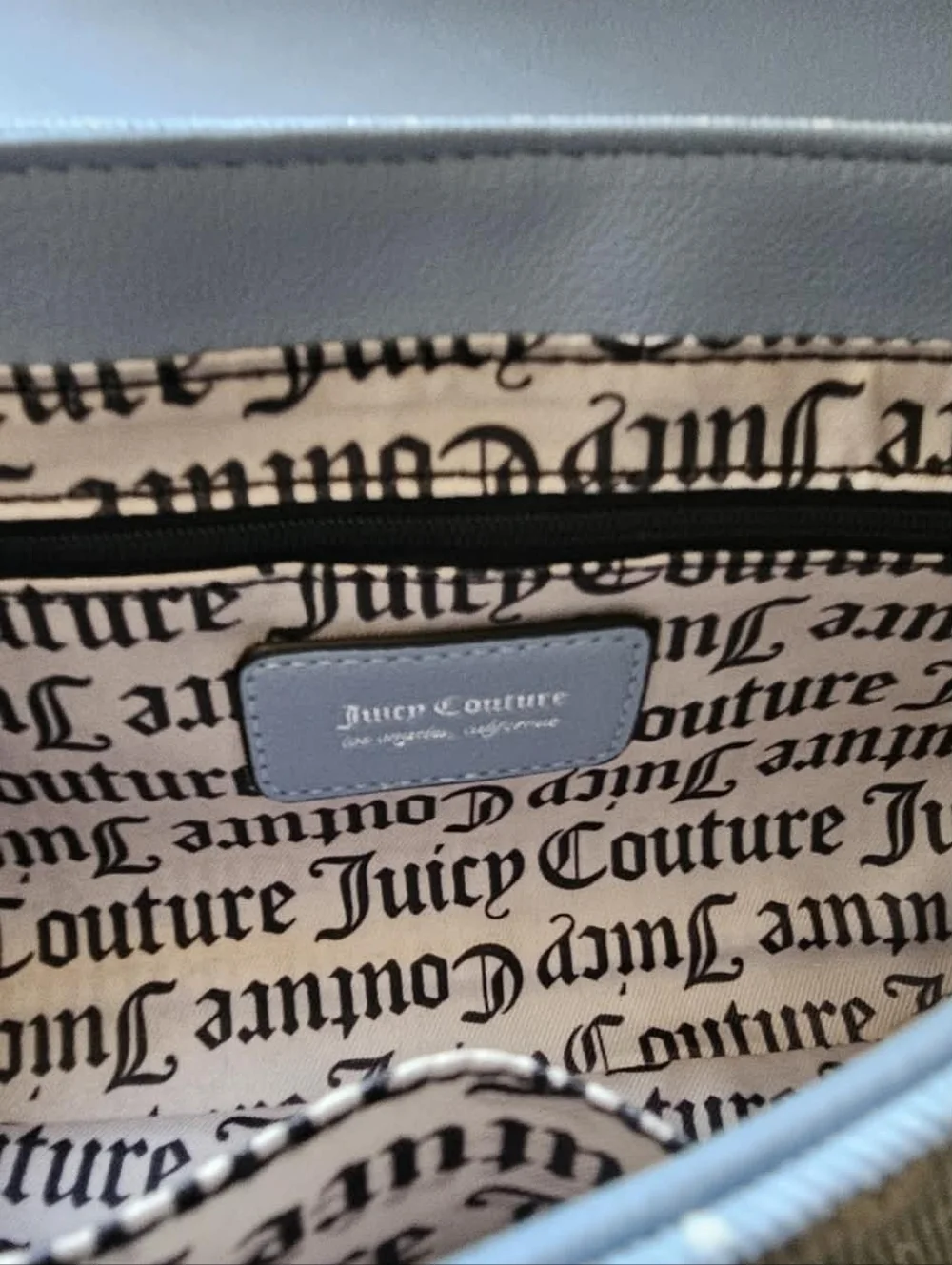 Juicy Couture She’s The Moment Denim Flap Light Blue Shoulder Bag - NWT